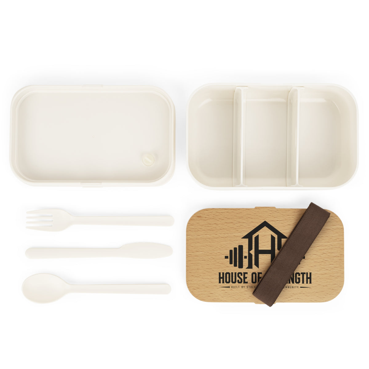 House of Strength Bento Lunch Box – Wooden Gym Meal Container
