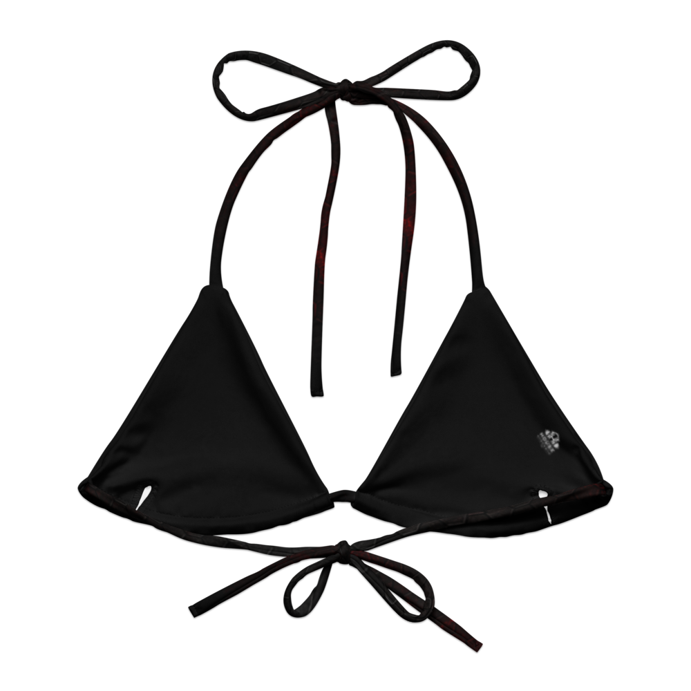 Bikini top "Honeycomb Red" 023