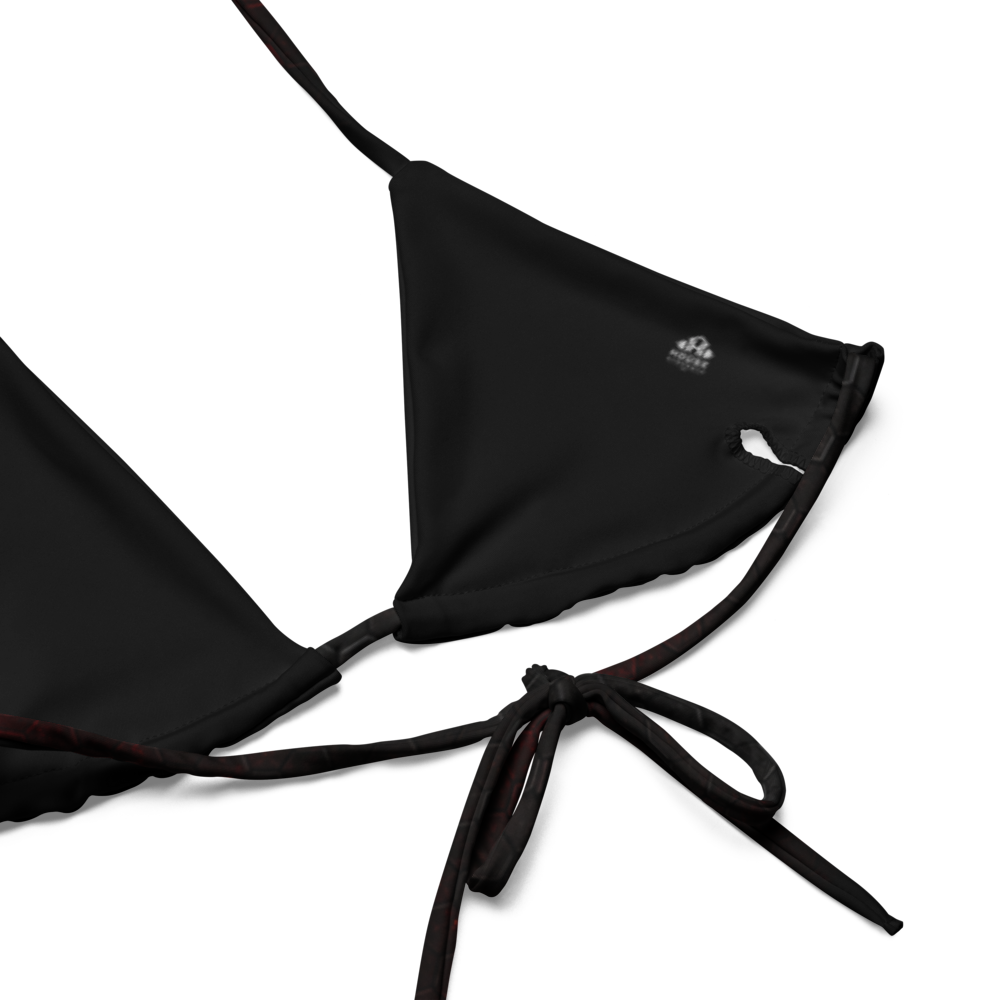 Bikini top "Honeycomb Red" 023